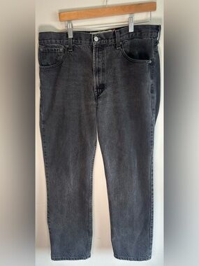 Vintage Y2K Levi's Jeans Mens Black Slim Fit 36X30 Dark Wash Faded Denim